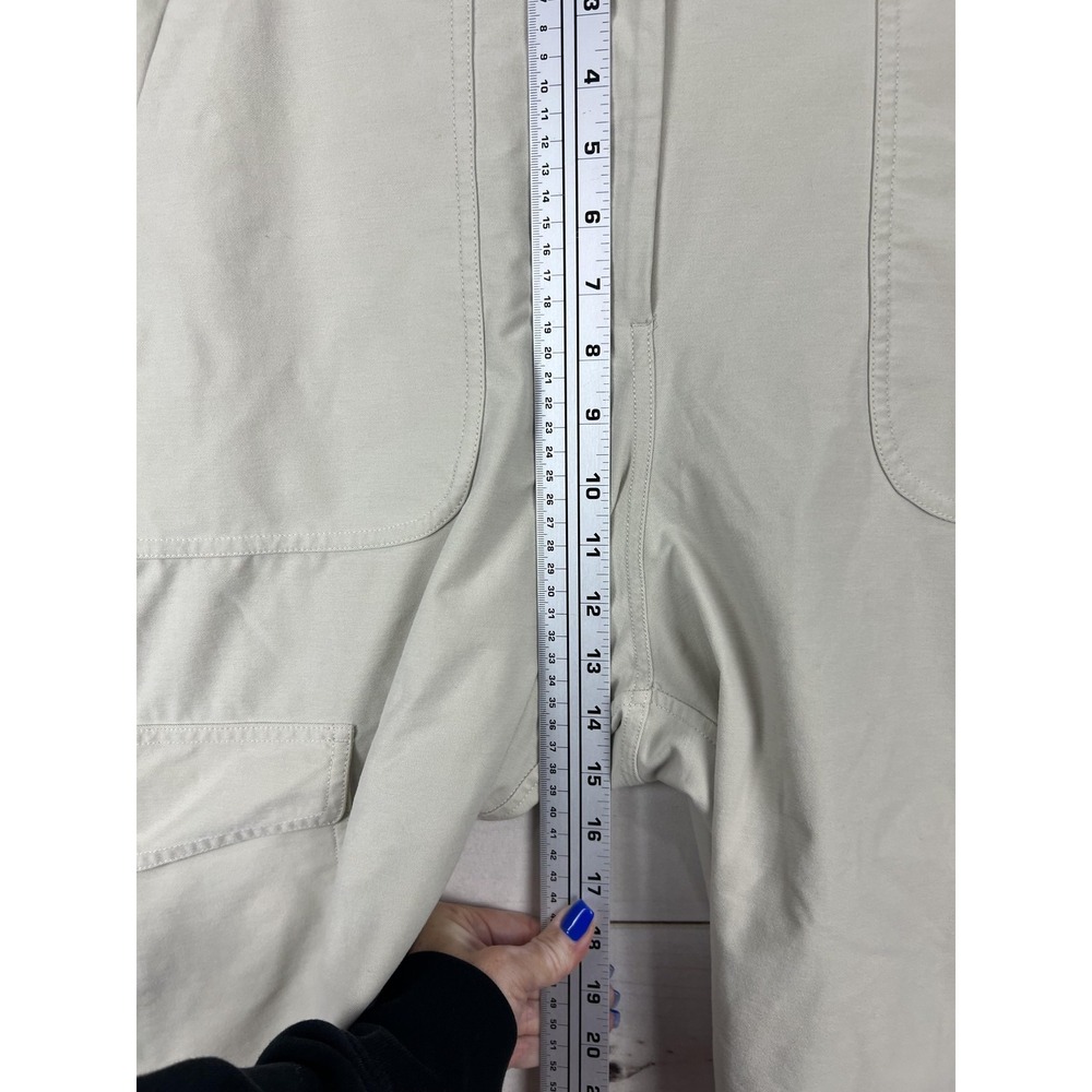 Lululemon Cargo Pants Womens 30 Beige Cropped Stretch Elastic Waist Pockets - Picture 7 of 8